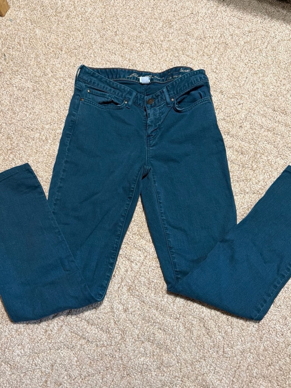 Eddie Bauer Women's Straight Leg Teal Jeans